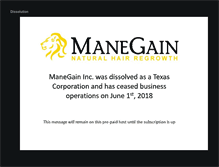 Tablet Screenshot of manegain.com